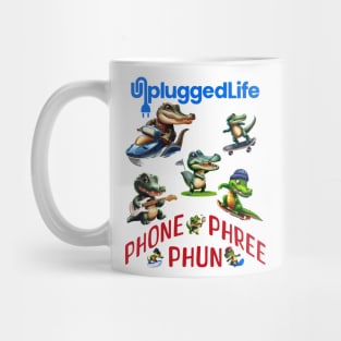 Unplugged Life Gator Sports Phone Phree Phun Mug